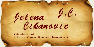 Jelena Čikanović vizit kartica